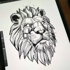 Leon Geometrico Diseno Tattoo Diseno Geometrico Leon Liontattoo Tattoo Lion Tattoo Design Lion Tattoo Geometric Lion