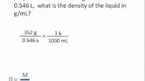 What are the formula units for density? Density Calculations Chemistry Tutorial Youtube