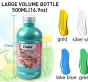 Foska 10 Colors 500ml Bottle Acrylic Paint Set Metallic ...