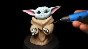 Making A Baby Yoda Figurine Using A 3d Printing Pen 3d Pen 3d Drawing Pen 3d Printing Pen