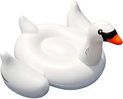 Swimline 96 giant giraffe swimming pool inflatable animal ride on float. Amazon Com Swimline 90621 Giant Swan Inflatable Ride On Pool Float 1 Pack White Toys Games