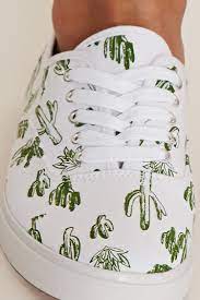 Modele deosebie cu un design aparte in diverse. Cactus Print Canvas Plimsolls Crazy Shoes Canvas Plimsolls Me Too Shoes