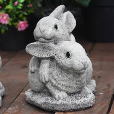 From a typical garden gnome to a graceful roman statue, there is a huge range of different garden ornaments that somebody will love and want to have in their garden. Cute Twin Bunny Garden Statue Thumper Garden Ornament Rabbit Concrete Ornaments Garden Ornaments Small Bunny Statue