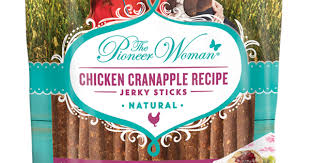 It has brown sugar, oats, and nuts which make it look like a pecan pie. The Pioneer Woman Chicken Cranapple Jerky Strips Dog Treats Purina