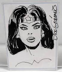 Original Wonder Woman Golden Age Sketch By Trina Robbins Signed