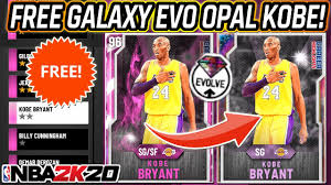 How To Get A Free Galaxy Opal Kobe Bryant In Nba 2k20 Myteam Free Galaxy Opal Evo Kobe Bryant Youtube