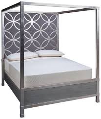 Accentrics Home City Chic Accentrics Home City Chic Queen Silverleaf Canopy Bed Jordan S Furniture
