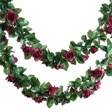 Maybe you would like to learn more about one of these? 6 Ft Burgundy Faux Floral Chains Uv Safe Artificial Rose Garland