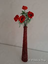 Bouquet de coquelicots en vase de verre isolées sur fond blanc. Noelle Et Eric Bouquet De Coquelicots En Foamiran L Atelier De Neige