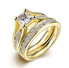 Titanium Steel Fashion Crystal Ring Set Cr082 Titanium Steel Rings Cubic Zirconia Wedding Rings Mens Stainless Steel Rings