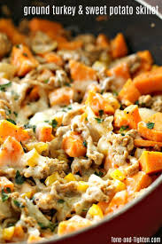 Ground Turkey And Sweet Potato Skillet Recipe Sweet Potato Skillet Recipes Healthy Ground Turkey Ground Turkey Recipes Healthy