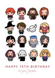 Harry Potter Ron Weasley Hermione Granger Luna Lovegood Dumbledore Hagrid Snape 13th Birthday Card Moonpig Stock vector harry potter cartoon open book with a cover and an illustration. aud