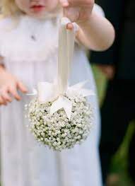 Ways To Use Babys Breath Pomander Flower Girl Bouquet Wedding Classic Wedding Flower Girl