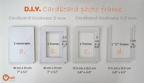 Diy Cardboard Photo Frame Ohoh Deco Diy Photo Frame Cardboard Cardboard Photo Frame Cardboard Picture Frames