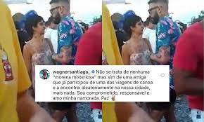 Wagner santiago sobre o beijo grego: Ex Bbb Wagner Se Irrita Apos Ser Filmado Com Morena E Rebate Criticas Amo Minha Namorada