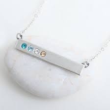 Birthstone Gifts For Mom Not Jewelry Birthstone Bar Necklace Stamped With Blessed Sterling Silver Birthstone Bar Custom Family Necklace F Birthstone Bar Necklace Bar Necklace Silver Bar Necklace