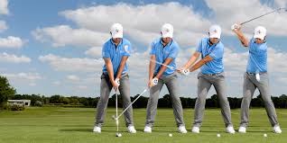 Image result for where should elbows point in golf swing