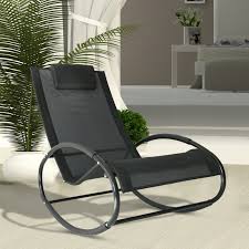 Ob als gartendekoration oder zum entspannen bei einem guten buch im eigenen garten, dieser handgefertigte gartenstuhl wird schaukelstuhl aus metall. Outsunny Schaukelstuhl Schaukelliege Gartenliege Schwungliege 1 X Kopfkissen Wetterfest Stahl Textilene Schwarz Bis 120 Kg 105 X 62 X 88 Cm Gartentische Gartenstuhle Aosom De