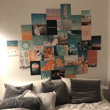 Peachy Pink Collage Kit Wall Collage Decor Photo Walls Bedroom Picture Collage Wall
