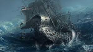 Giant sea monster creature design, giant monster fish, anaconda, python basiliskus creature design concept art, fantasy art, mythical creature design concept art illustration inspiration and ideas. Monsters Of The Deep Sea Book2sail