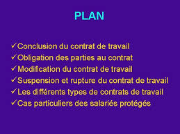 Les contrats de travail : Les Contrats De Travail Introduction Dfinition Convention Par