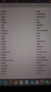 So I Was Messing Around On Google Translate And I Found Out That Some Of The Names From The Lion King Franchise Rafiki Lion King Swahili Names Lion King Names