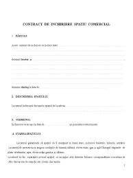 Cu posibilitatea prelungirii cu acordul ambelor parti. Contract Inchiriere Spatiu
