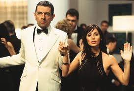 Still Of Rowan Atkinson And Natalie Imbruglia In Johnny English Johnny English Natalie Imbruglia Film Aesthetic