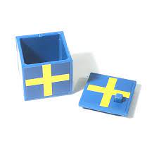 Minecraft Blue Yellow Cross Character Block Box. Swedish Flag! Replacement  Part. | eBay