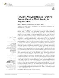 Pdf Network Analysis Reveals Putative Genes Affecting Meat