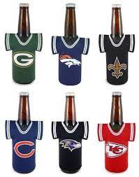 Nfl Football Beer Bottle Jersey Koozie Neoprene Cooler Pick Your Team