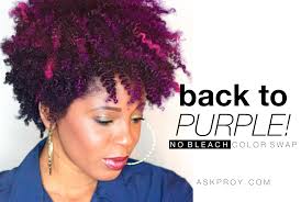 I should get some pravana purple or blue and it will give it a sheen. How To Dye Hair Purple Without Bleach Askproy