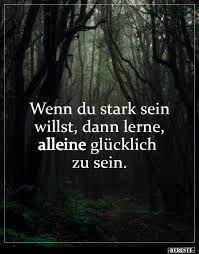 Wenn Du Stark Sein Willst Dann Lerne Allein Zu Lustige Bilder Spruche Witze Echt Lustig