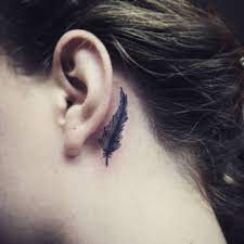 Because feathers are associated with birds and flight, they often represent freedom. 38 Amazing Feather Behind The Ear Tattoos