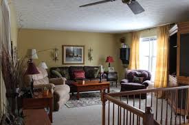 Bi Level Living Room Layout Idea Corner Cabinet For Tv Next To Window Livingroom Layout Living Room Makeover Living Room Furniture Layout