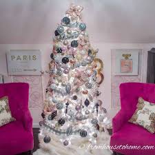 Blush Pink White And Black Christmas Tree And 20 Other Christmas Tree Decorating Ideas