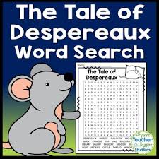 The Tale Of Despereaux Word Search Activity Answer Key Included The Tale Of Despereaux Happy Students Despereaux