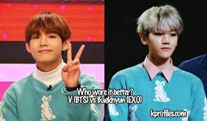 Bts' kim tae hyung ♥. Who Wore It Better Bts V Vs Exo S Baekhyun Updated