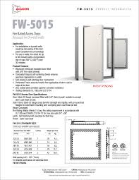 acudor access doors fw 5015