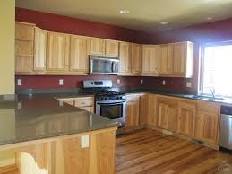 Choose a shaker style or a. Barton Crossing Way Huge Kitchen With Hickory Cabinets Red Kitchen Walls Hickory Cabinets Hickory Kitchen Cabinets