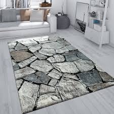 Natural stone is strong flooring, stable and should last a life time. Rug Rock Motif Stone Floor Design Grey Rug24