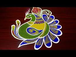 Simple Peacock Rangoli Designs For Margazhi Latest And Beautiful Peacock Kolam Designs Freeha Rangoli Designs Colorful Rangoli Designs Rangoli Designs Diwali