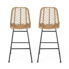 Nakagawa Wicker 28 75 Patio Bar Stool Wicker Bar Stools Patio Bar Stools Outdoor Bar Stools