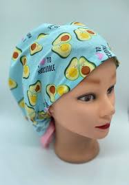 Euro Avocado Scrub Cap, Nurse Scrub Cap With Buttons, Womens Scrub Cap,  Full Coverage Valentine Scrub Cap, Surgical Scrub Cap, Nurse Hat
