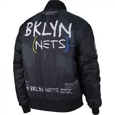 Nike nba basketball brooklyn nets courtside city edition jacket size large. Veste Brooklyn Nets City Edition Courtside Black Black Nba Basket4ballers