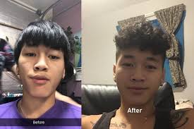 Straight Hair To Curly Hair Men S Perm Before And After Prayogs Curly Hair Styles Perm Hair Men Permed Hairstyles
