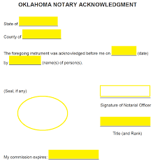 Could trump's missing signature force him to testify? Free Oklahoma Notary Acknowledgment Form Word Pdf Eforms