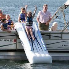 Maybe you would like to learn more about one of these? Pontoon Boat Water Slide Must Have Boatsdotcom Wonder If It Works On My Mako Pontoon Pontoon Boat Parts Boat