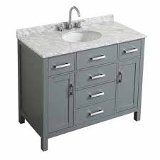 They provide sufficient space to get organised and ready for a busy day ahead. Hampton 43 49 55 Or 61 Wide Single Sink Vanity Set In Grey Or White Includes Vanity Base Countertop Sink And Mirror Option By Belmont Decor Kitchensource Com