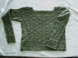 Knitting is a method by which yarn is manipulated to create a textile or fabric ; The Danish Nattrojer Sweater